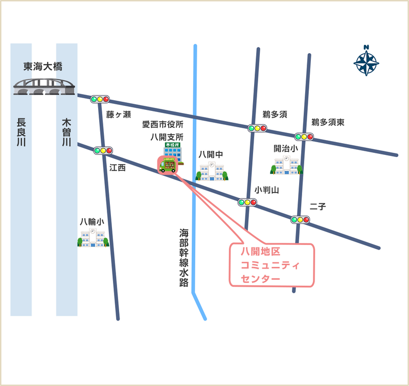 移動図書館車 めぐりん交通マップ