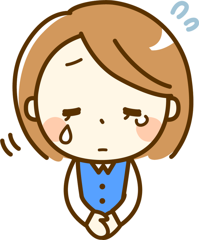 お詫びする女性